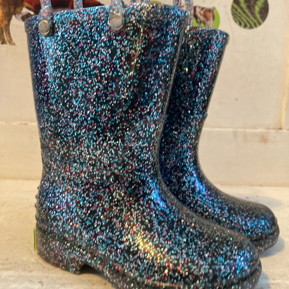 Silver sparkle wellies ☔️ rain boots - Picture 5 of 5